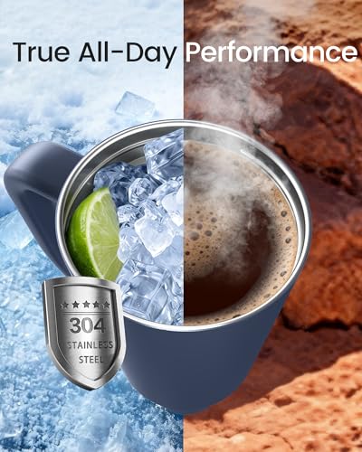 Insulated Mug 100% Spill Resistant Insulated Water Bottle for Iced Coffee & Hot Drinks