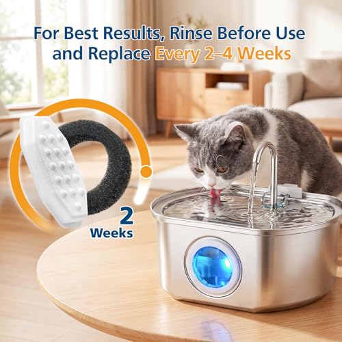20 Pack Cat Fountain Replacement Filters for 108oz (20 Count)