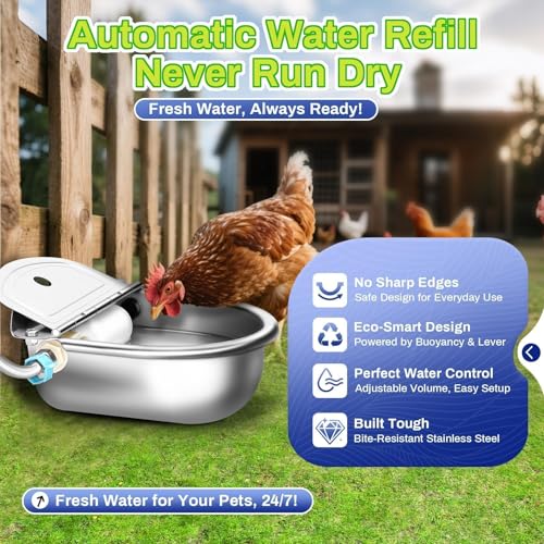 Automatic Animal Drinking Water Bowl with Float Valve