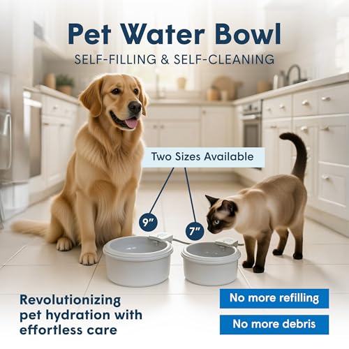 9" Self Refilling Dog Water Bowl & Bottle Pump Bundle