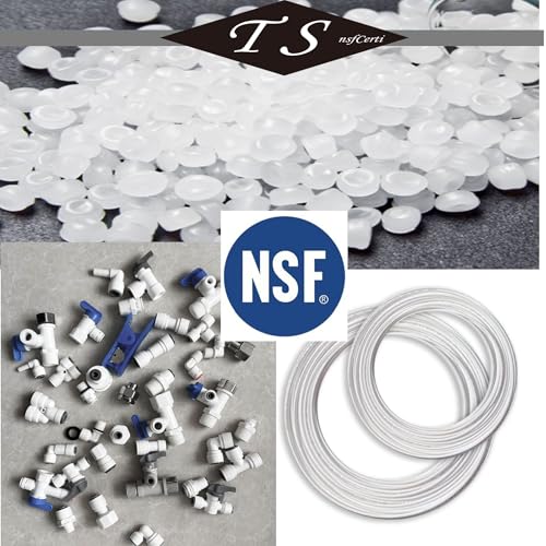 NSF 1/4" & 3/8" Water Line Tubing and Push Connect Fittings for Reverse Osmosis Water Filter RO fittings,25 pcs connetors+30 feet 1/4"(6.4mm) water tube +30 feet 3/8"(9.5mm) water tubing