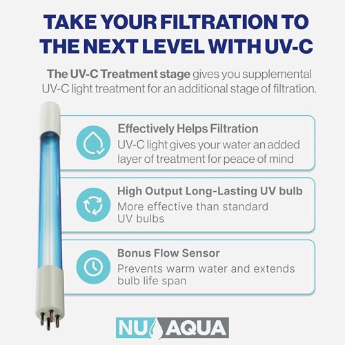 7 Stage UV and Alkaline Under Sink Reverse Osmosis Water Filter System with Booster Pump + 3