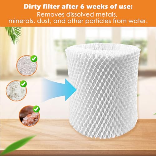 Smilefil 2 Pack Large Room Humidifier Filters Replacement Wick Filters Compatible with Canopy Humidifier Plus ONLY （5.5L）
