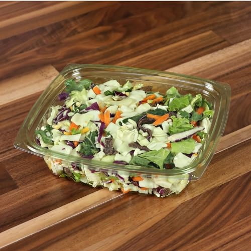 Compostable 24oz Rectangular Deli Containers With Lids (50 Count)