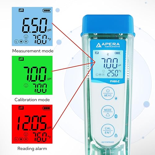 AI3711 PH60 Z Bluetooth Smart pH Tester Powered by ZenTest Mobile App with Cloud