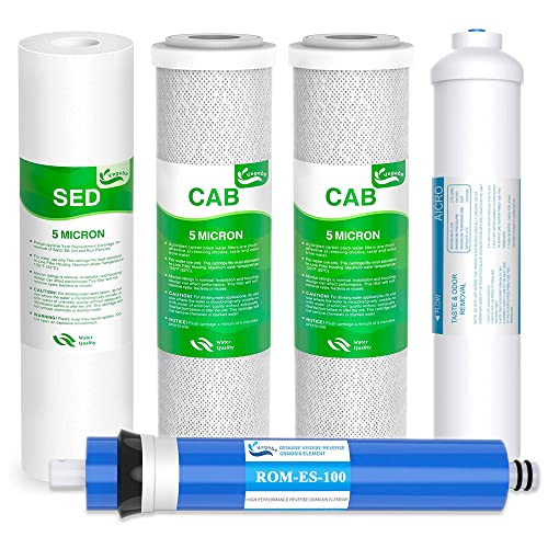 5 Stage 100 GPD RO Water Filter Set Replacement Fits APEC Reverse Osmosis