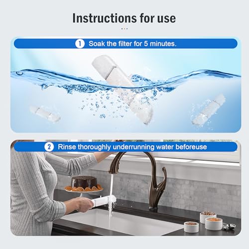 8 Packs Replacement Filters for DownyPaws Battery Operated Cat Water Fountain DPWFP6 (8 Count)