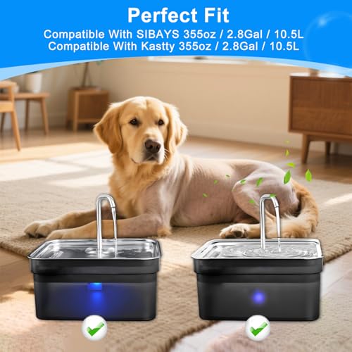 Dog Water Fountain Filter Replacement Fit for SIBAYS 355oz (20 Count)