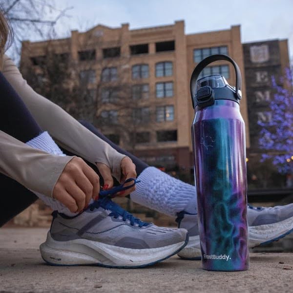 Bottle Buddy 16 oz Insulated Water Bottle with Straw & Chug Lid