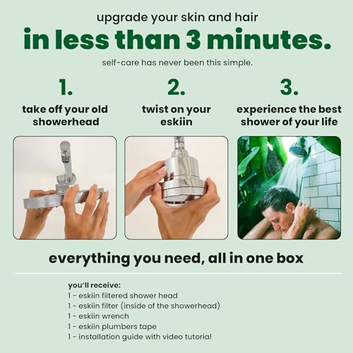 Shower Head Water Filter Replacement For The Eskiin Showerhead
