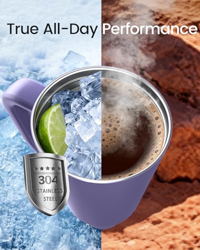 Insulated Mug 100% Leak Proof Insulated Water Bottle for Iced Coffee & Hot Drinks