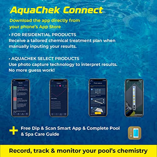 Yellow 4 Way Pool and Spa Test Strips (50 Strips)