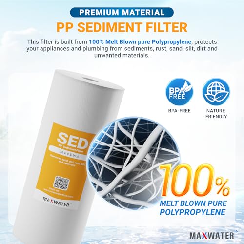 10 Micron 10 x 4.5 inch Whole house Sediment Water Filter (2 Count)