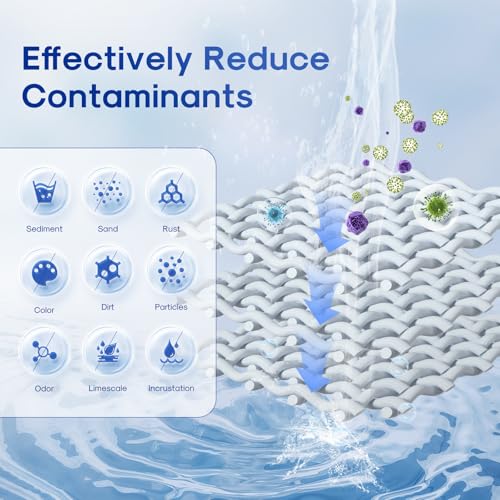 50 Micron 10" x 2.5" String Wound Sediment Water Filter Cartridge for Well filter Universal Replacement for Any 10 inch RO Unit (2 Count)
