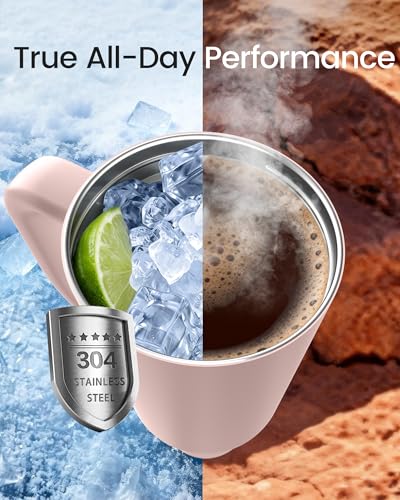 Insulated Mug 100% Spill Resistant Insulated Water Bottle for Iced Coffee & Hot Drinks