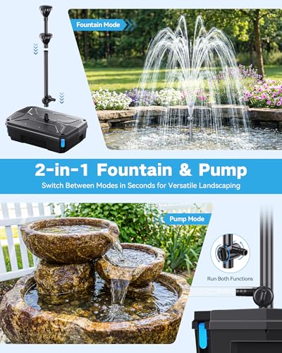 Solar Pond Filter & 1600GPH Pump Kit