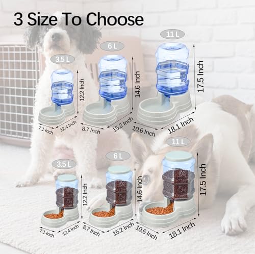 2 Pack 3.5L Automatic Gravity Pet Feeder and Water Dispenser Set (2 Count)