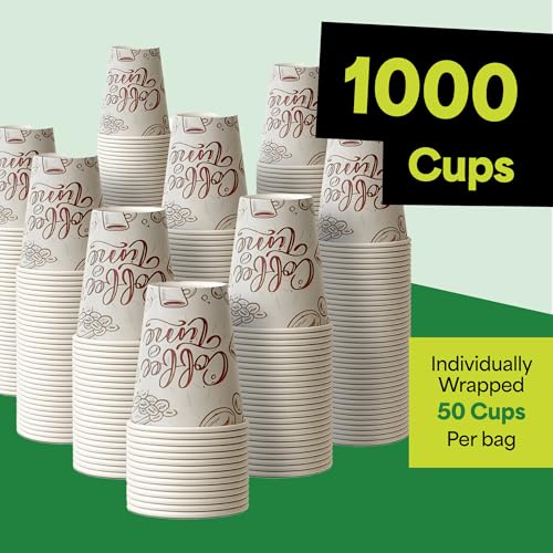 12 oz 1000 Pack Disposable Coffee Paper Cups (1000 Count)