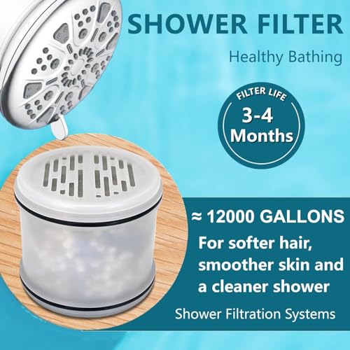 Replacement Shower Filter Cartridge Compatible With MakeFit H5H117 H5H117CP Filtered Shower head for Hard Water Reduce Chlorine and Harmful Substances