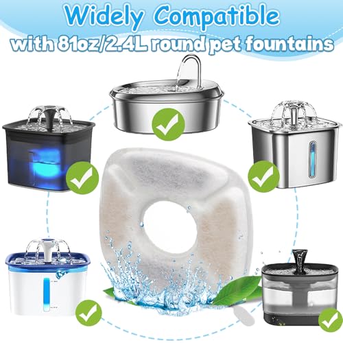 21 Pcs Cat Water Fountain Filters for Veken 95oz (21 Count)