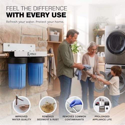 Whole House Filtration System Complete Dual Stage Sediment Chlorine Taste Odor VOC's