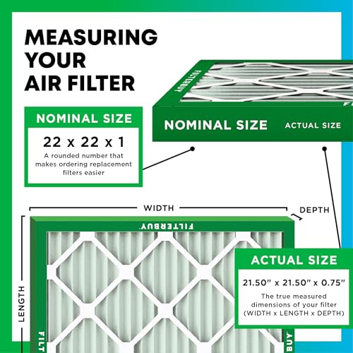 22x22x1 Air Filter MERV 11 Pet & Allergy Defense
