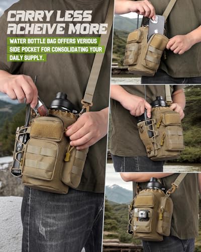 64oz Insulated Water Bottle Half Gallon Water Jug with Sleeve Tactical