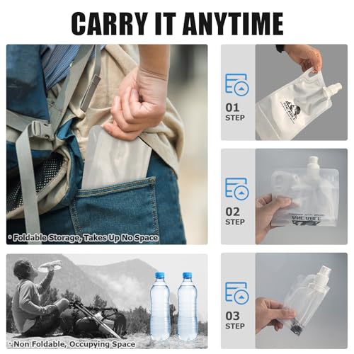 33oz Collapsible Water Bottles (6 Count)