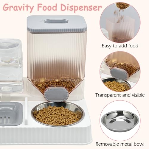 Gravity Cat Feeder & Water Dispenser
