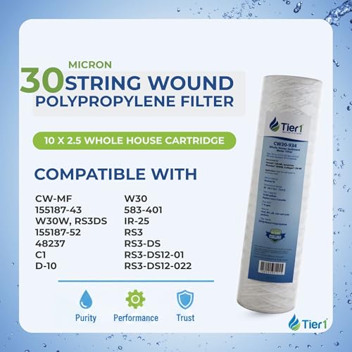 30 Micron 2.5" × 10" Whole House Sediment Water Filter (6 Count)