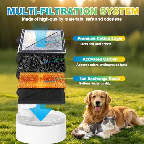22+2 Pack Square Cat Water Fountain Filters (22 Count)