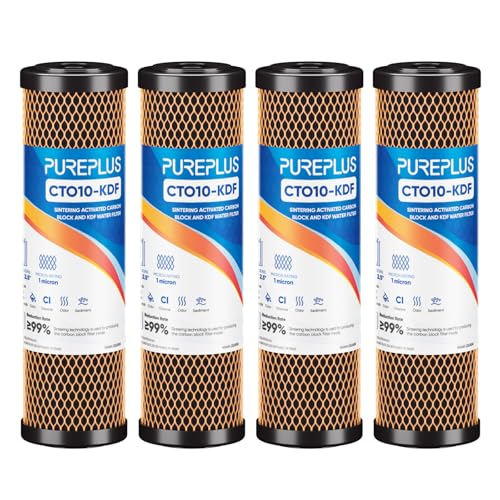 1 Micron 2.5"x10" Whole House Heavy Metal Removal Water Filter (4 Count)