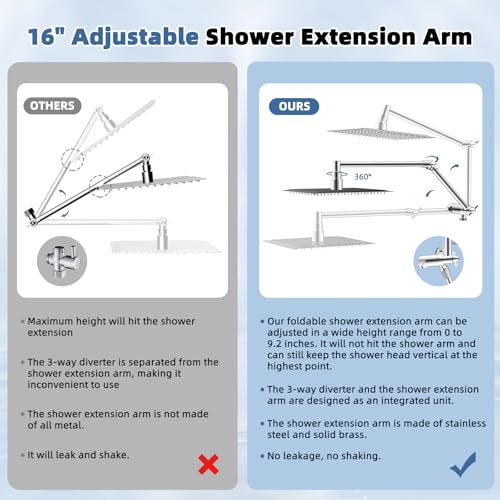Metal Rain Filtered Shower Head with Handheld