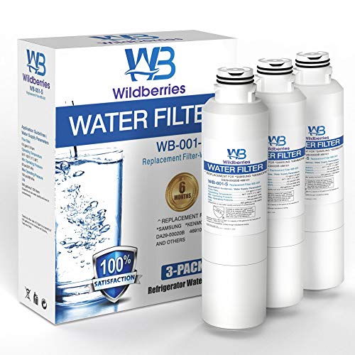 RF263TEAESG AA Replacement for Samsung Fridge Water Filter Compatible with Samsung RF23J9011SG (3 Count)