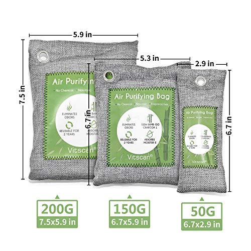 Bamboo Charcoal Air Purifying Bag (6 Count)