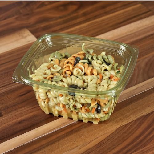 Compostable 16oz Rectangular Deli Containers With Lids (100 Count)