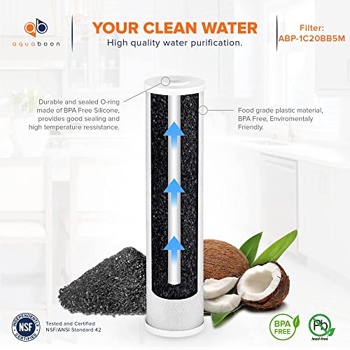 5 Micron 20 x 4.5 Whole House Water Filter Replacement Cartridge Set (6 Count)
