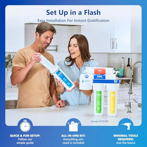 Reverse Osmosis Water Filtration System with Alkaline & UV Filter