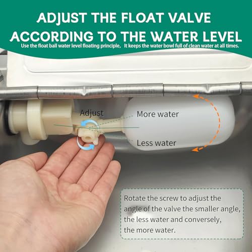 304 Stainless Steel Automatic Livestock Waterer with Float Valve and 39 inch Water Hose