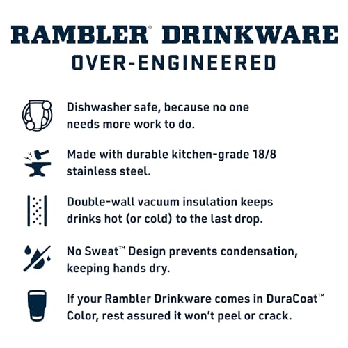 Rambler 35 oz Tumbler with Handle and Straw Lid