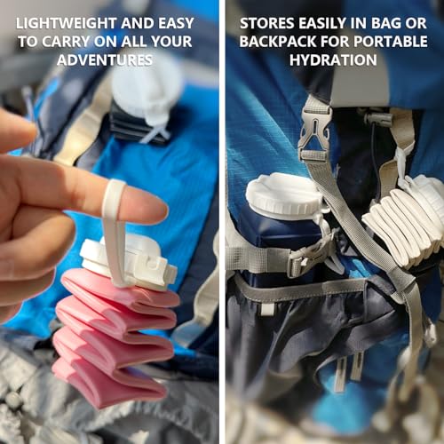 Collapsible Water Bottles with Straw 21 oz
