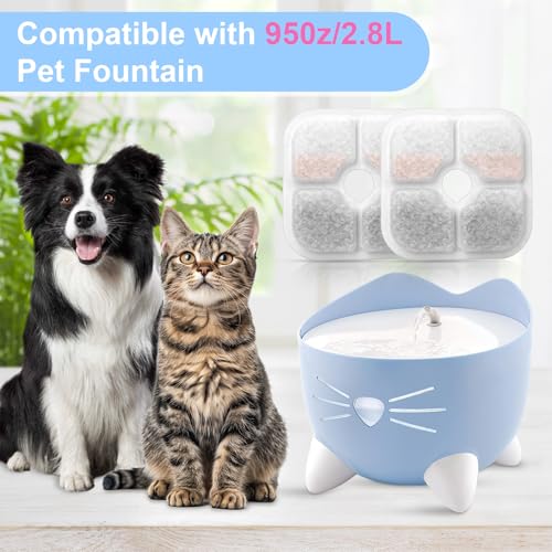 26+2 Pack Cat Water Fountain Filters Compatible with Catit Pixi (26 Count)