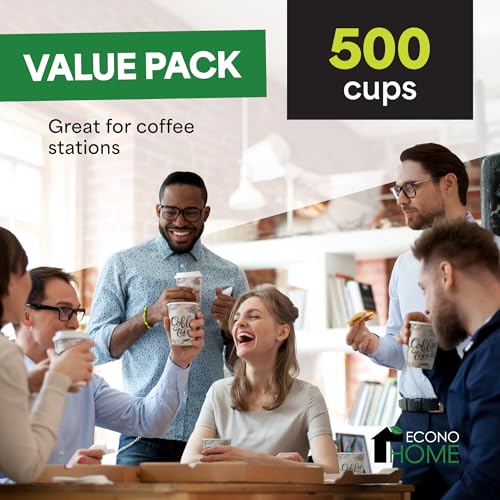 10 oz 500 Pack Disposable Coffee Paper Cups (500 Count)