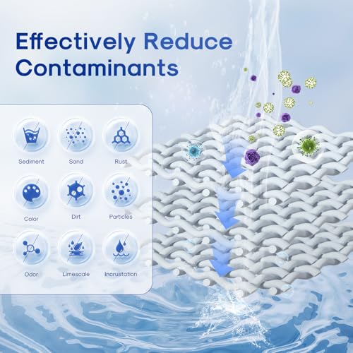 1 Micron 10”*4.5'' Whole House Sediment String Wound Water Filter Replacement filter for 84637 (4 Count)