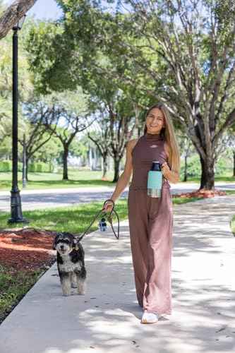 Portable Dog Water Bottle with 2 Removable Water Bowls for Dogs