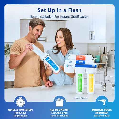 RO10MBN, 5-Stage Reverse Osmosis Water Filter System, 100 GPD