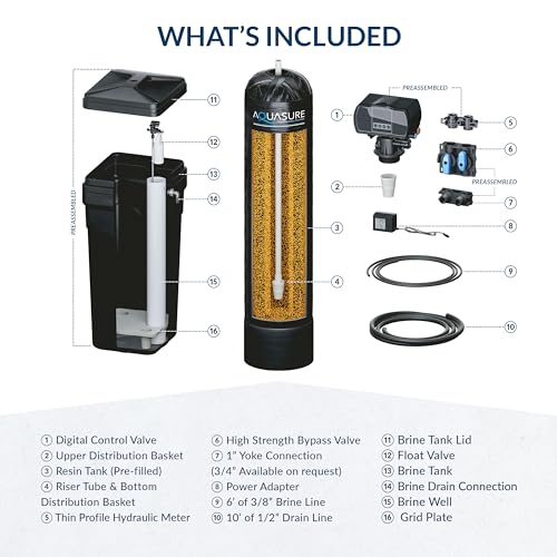 Harmony Series Whole House Water Softener with High Efficiency Digital Metered Control Head and Fine Mesh Resin