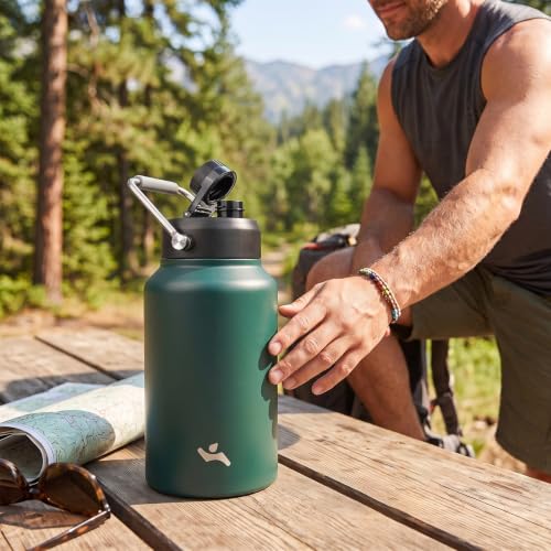 128 oz Insulated Stainless Steel Water Bottle Jug with Handle