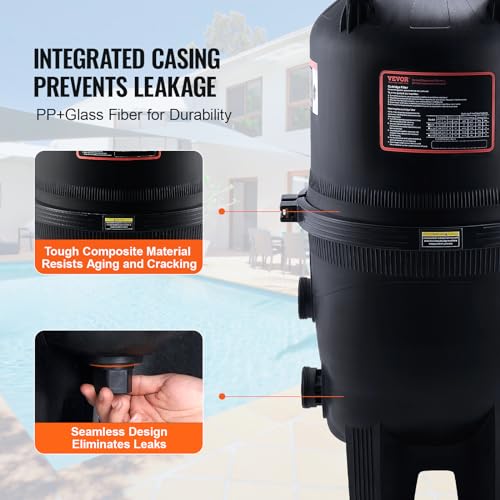 2026 PRO Cartridge Pool Filter Tank & Element for Above Ground & Inground Pools