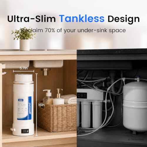 U01 Tankless Reverse Osmosis Water Filter System 800 GPD